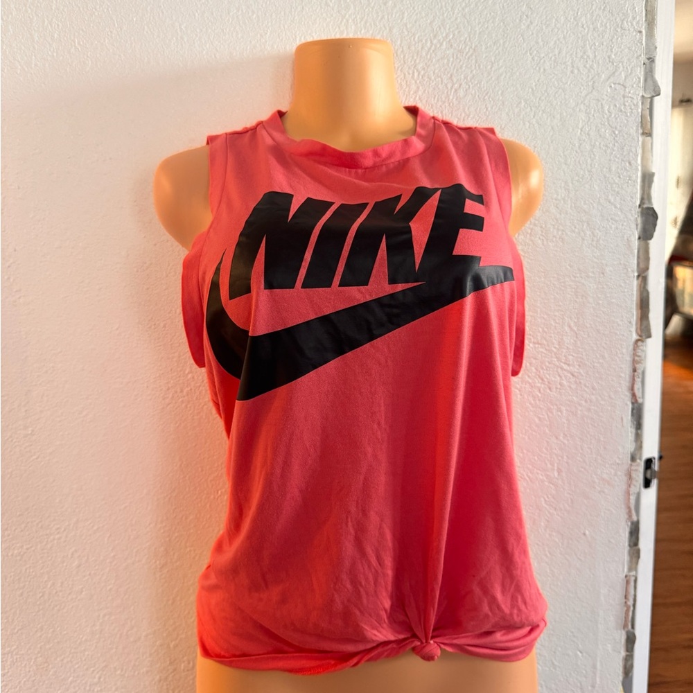 Nike Orange Pink Sleeveless Muscle Tee Crop